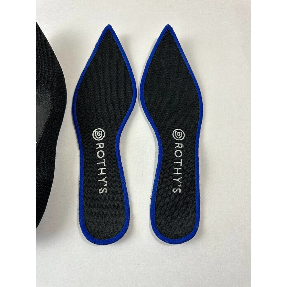 Rothy's The Point Black Solid Textile Ballet Flats Shoes Women's Size 9.5 - Picture 9 of 15